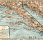 Dalmatian coast from Marina (Bossoglina) to Bari (Antivari) district map. Traù (Trogir) town plan, 1929