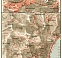Taormina town plan. Environs of Taormina map, 1929