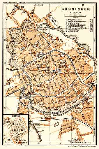 Groningen city map, 1904