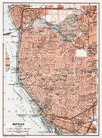 Buffalo city map, 1909