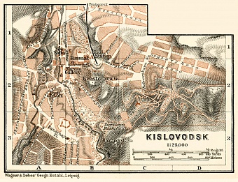 Kislovodsk (Кисловодскъ) town plan, 1914