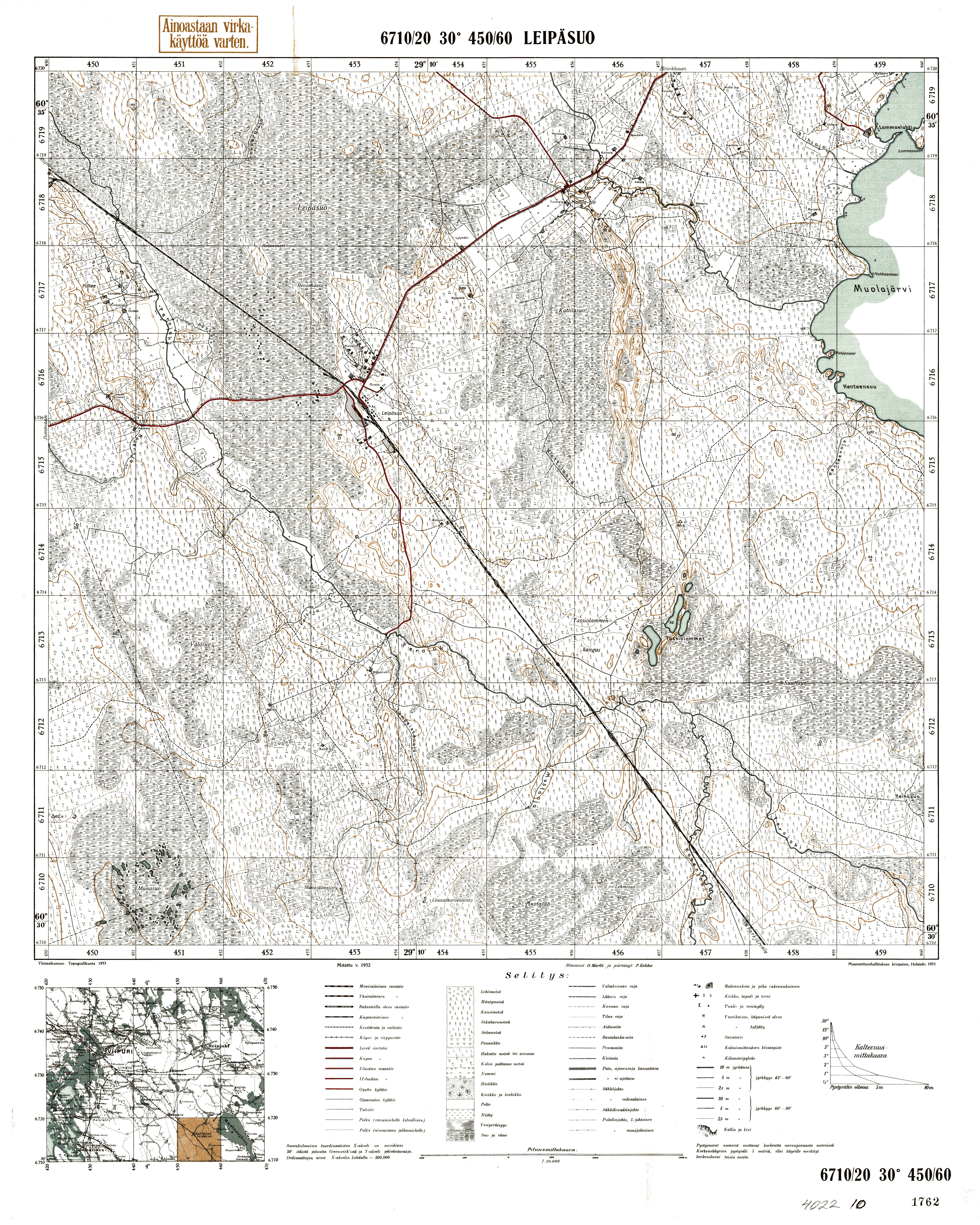 Leipjasuo. Leipäsuo. Topografikartta 402210. Topographic map from 1934. Use the zooming tool to explore in higher level of detail. Obtain as a quality print or high resolution image
