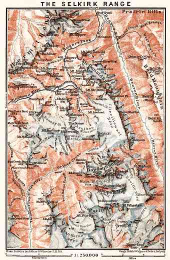 Map of the Selkirk Range, 1907