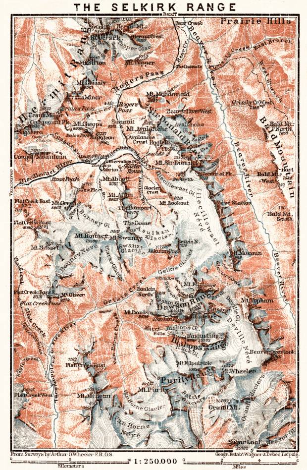 Map of the Selkirk Range, 1907. Use the zooming tool to explore in higher level of detail. Obtain as a quality print or high resolution image