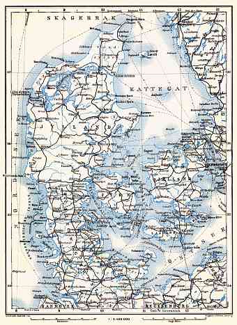 Schleswig and Denmark map, 1910