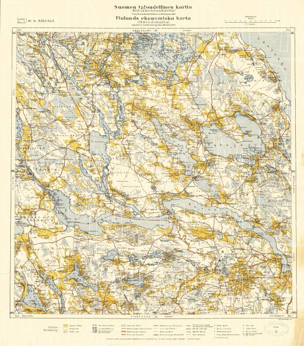 Melnikovo. Räisälä. Taloudellinen kartta. Economic map from 1918. Use the zooming tool to explore in higher level of detail. Obtain as a quality print or high resolution image