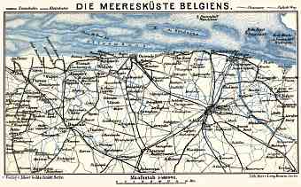 Belgian Coast map, 1908