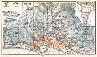 Cannes city map, 1913