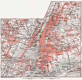 Map of the environs of New York, 1907