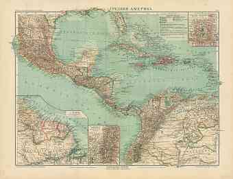 Central America Map (in Russian), 1910