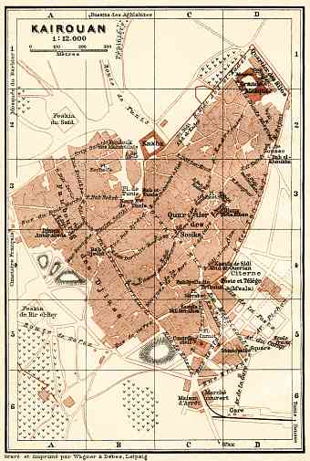 Kairouan city map, 1909