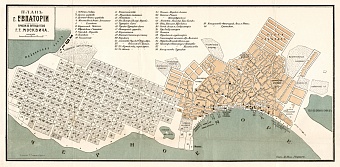 Eupatoria (Yevpatoria, Євпаторія, Евпатория) city map, 1905