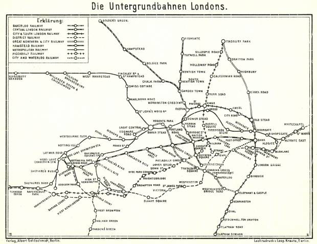 London tube diagram, 1911. Use the zooming tool to explore in higher level of detail. Obtain as a quality print or high resolution image