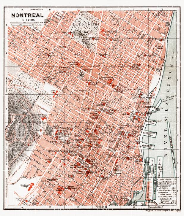 Montreal city map, 1907. Use the zooming tool to explore in higher level of detail. Obtain as a quality print or high resolution image