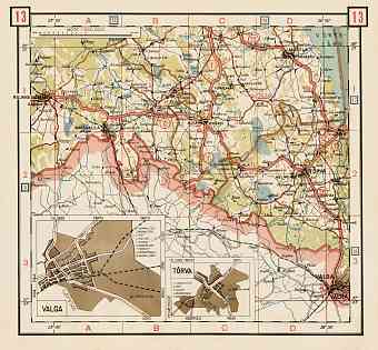 Estonian Road Map, Plate 13: Mustla. 1938