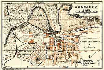 Aranjuez city map, 1929