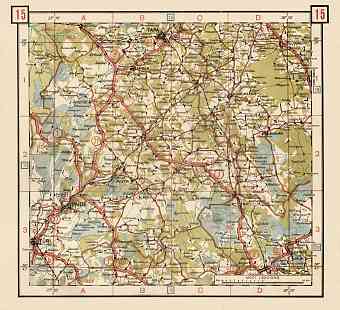 Estonian Road Map, Plate 15: Järva-Jaani. 1938