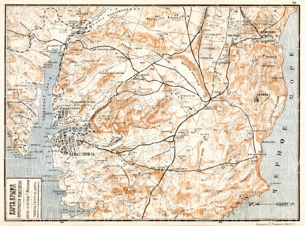 Sebastopol environs map, 1905. Use the zooming tool to explore in higher level of detail. Obtain as a quality print or high resolution image