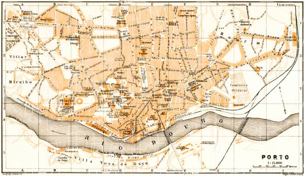 Porto city map, 1929. Use the zooming tool to explore in higher level of detail. Obtain as a quality print or high resolution image