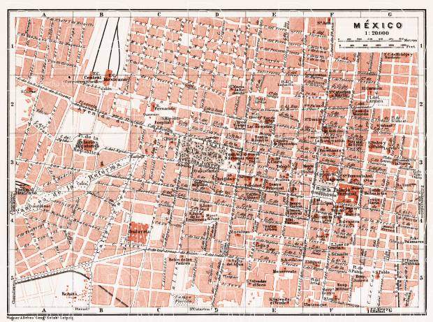 Mexico City map, 1909. Use the zooming tool to explore in higher level of detail. Obtain as a quality print or high resolution image
