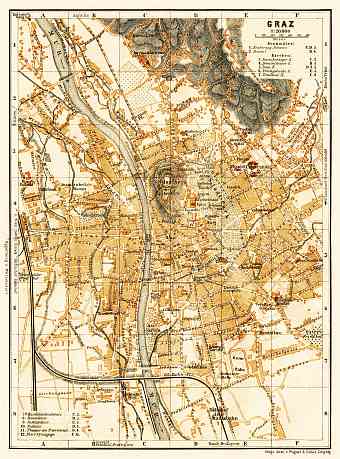 Graz city map, 1906