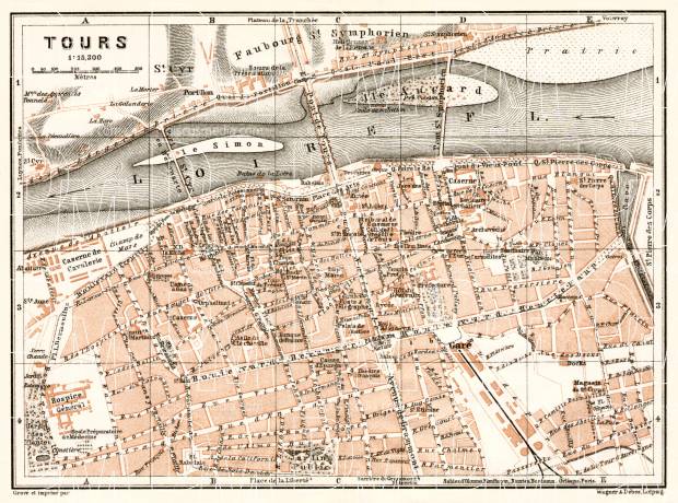 Tours city map, 1909. Use the zooming tool to explore in higher level of detail. Obtain as a quality print or high resolution image