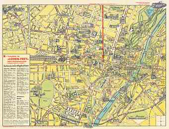 München (Munich) city map, early 1920s
