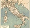 Railway and Steamboat map of Italy, 1900