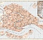 Venice city map, 1911. Laguna Veneta map