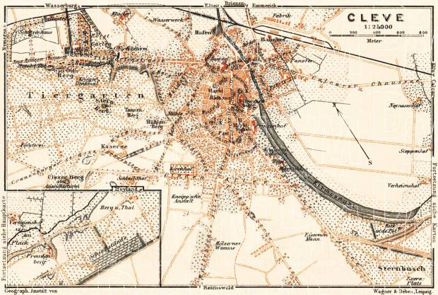 Cleve city map, 1905. Use the zooming tool to explore in higher level of detail. Obtain as a quality print or high resolution image