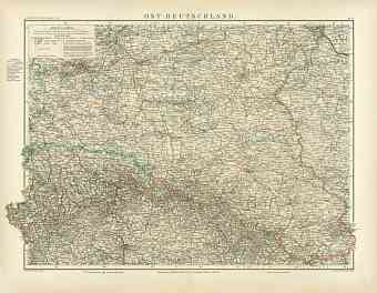 Eastern Germany Map, 1905