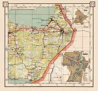 Estonian Road Map, Plate 23: Narva. 1938