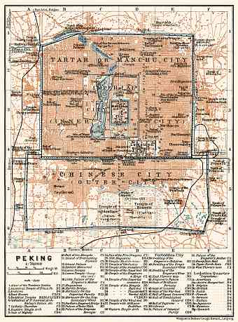 Beijing (北京, Peking) city map, 1914