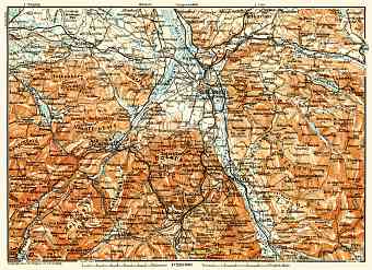 Salzburg nearer environs map, 1911