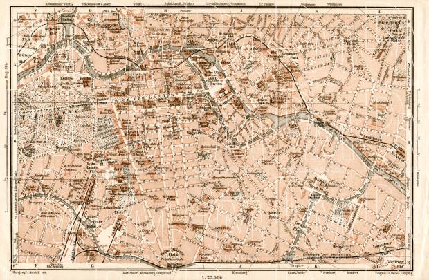 Berlin, city centre map, 1906. Use the zooming tool to explore in higher level of detail. Obtain as a quality print or high resolution image