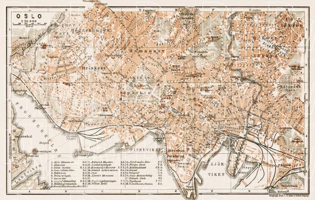 Oslo city map, 1931. Use the zooming tool to explore in higher level of detail. Obtain as a quality print or high resolution image