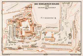 Plan of the Castle of Heidelberg, 1909