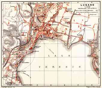 Lugano city map, 1897
