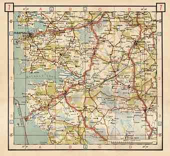Estonian Road Map, Plate 7: Haapsalu. 1938
