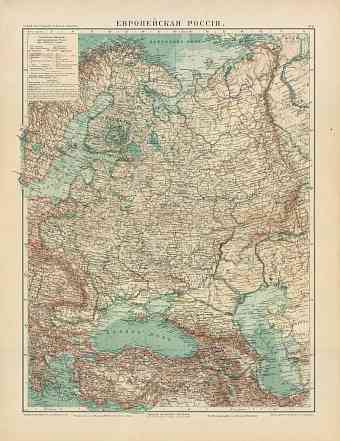 European Russia General Map, 1910