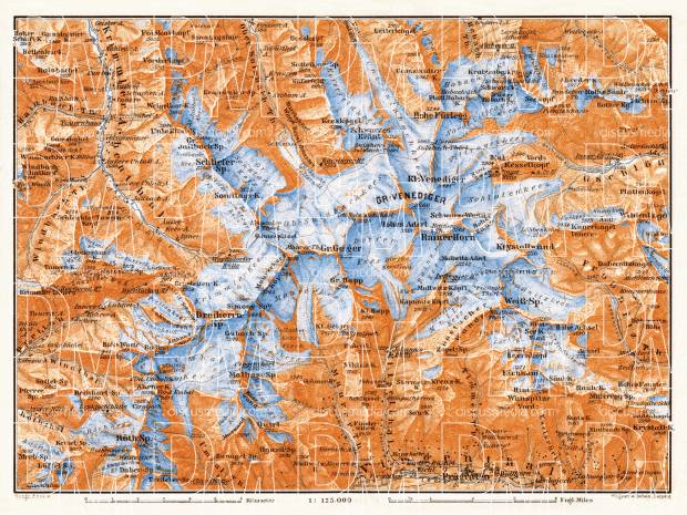 Venediger Group map, 1906. Use the zooming tool to explore in higher level of detail. Obtain as a quality print or high resolution image