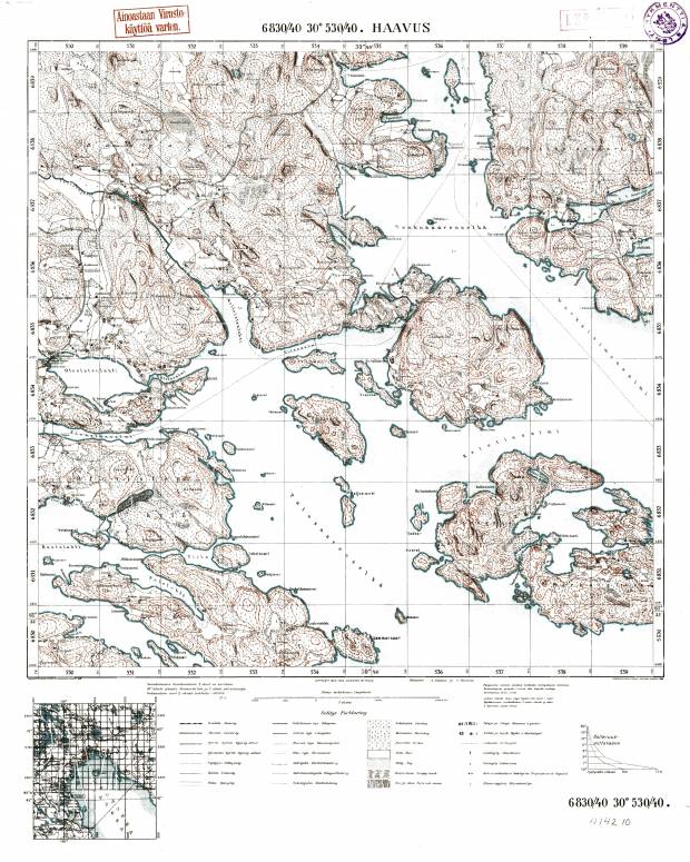 Havus, Isle of. Haavus. Topografikartta 414210. Topographic map from 1927. Use the zooming tool to explore in higher level of detail. Obtain as a quality print or high resolution image