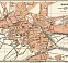 Caen city map, 1913