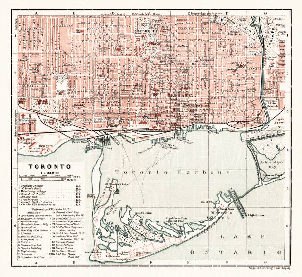 Toronto city map, 1907. Use the zooming tool to explore in higher level of detail. Obtain as a quality print or high resolution image