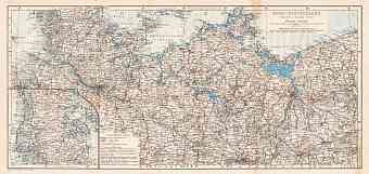 Germany, western provinces of the northwestern part (with Schleswig). General map, 1906