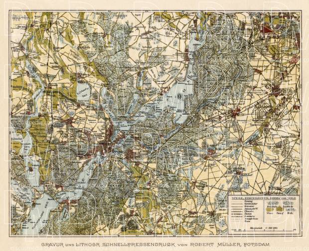 Potsdam environs map, 1902. Use the zooming tool to explore in higher level of detail. Obtain as a quality print or high resolution image