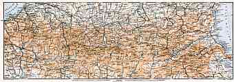 Pyrénées map, 1929