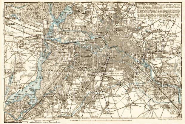 Berlin and environs map, 1910. Use the zooming tool to explore in higher level of detail. Obtain as a quality print or high resolution image