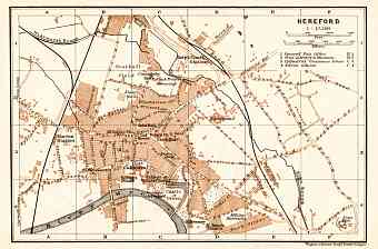 Hereford city map, 1906