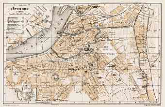 Göteborg (Gothenburg) city map, 1929